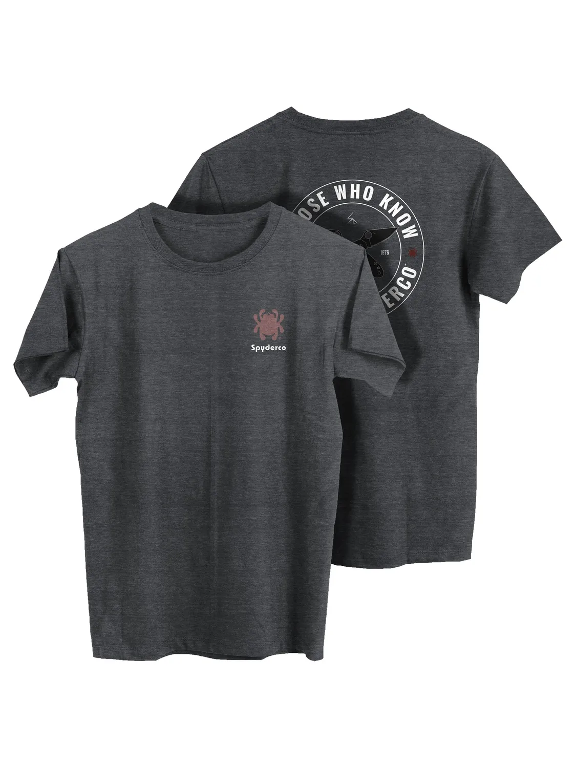 Spyderco Those Who Know T-Shirt Dunkelgrau XL