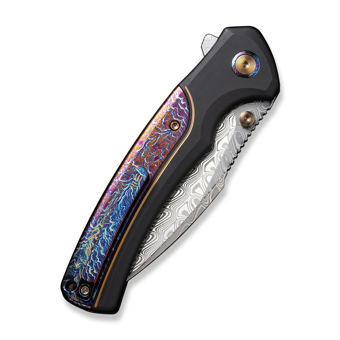 WeKnife Ziffius WE22024D-DS1 Klappmesser Damast schwarz-gold