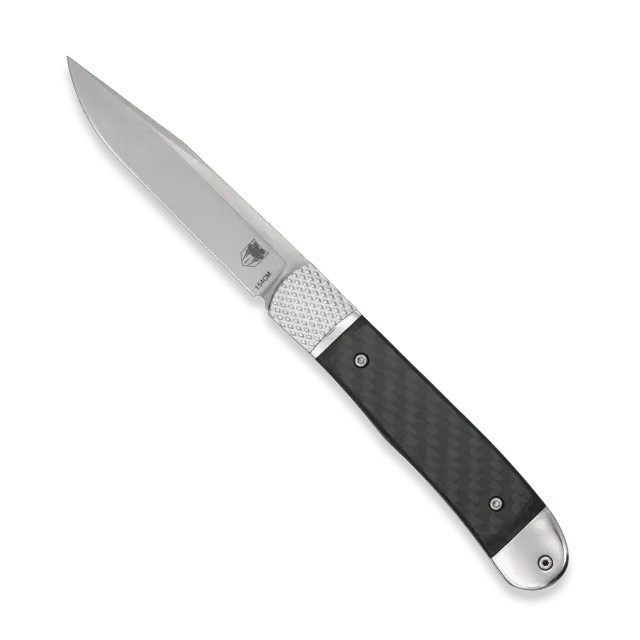CobraTec Trapper Klappmesser 154CM Carbon Hidden Release