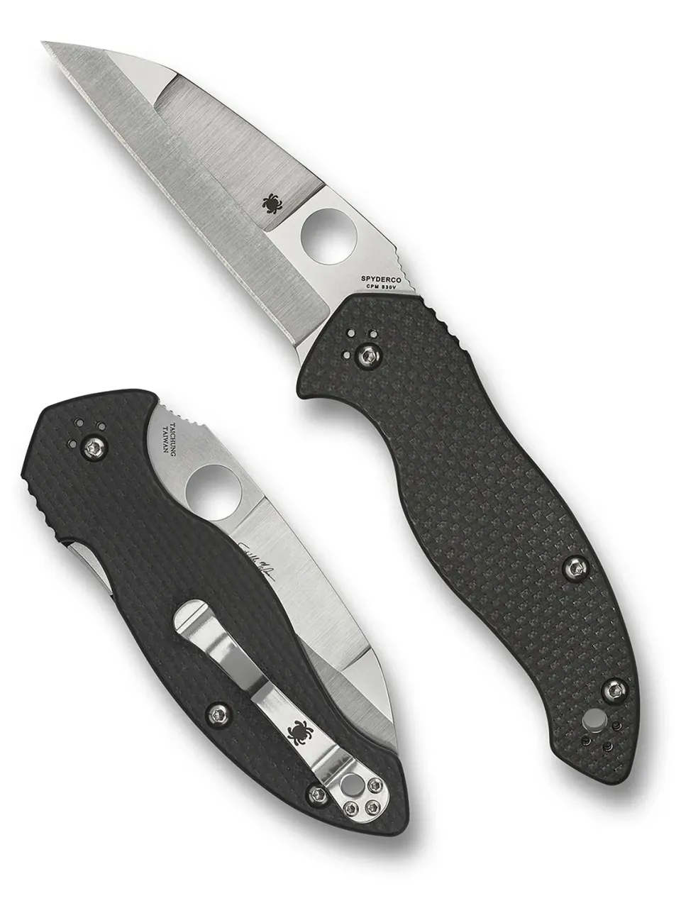 Spyderco Canis Taschenmesser S30V Wharncliffe Schwarz