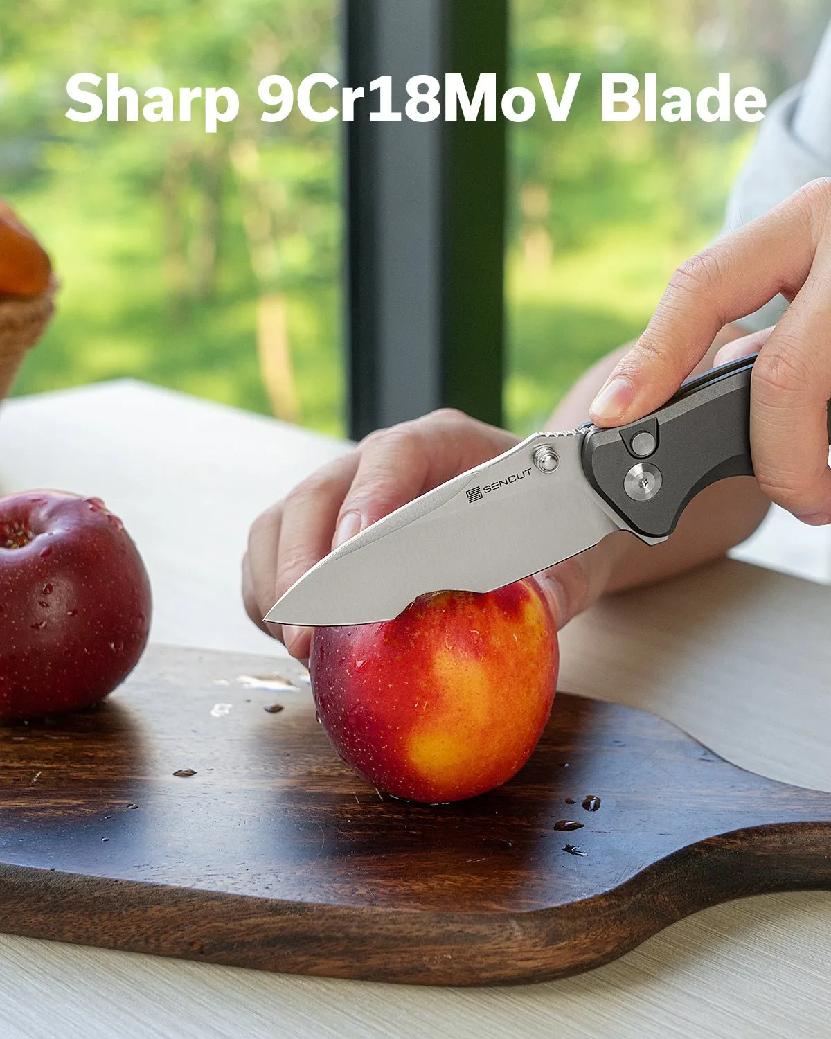 SENCUT Cybrix S23098A-2 Taschenmesser Grau Button Lock