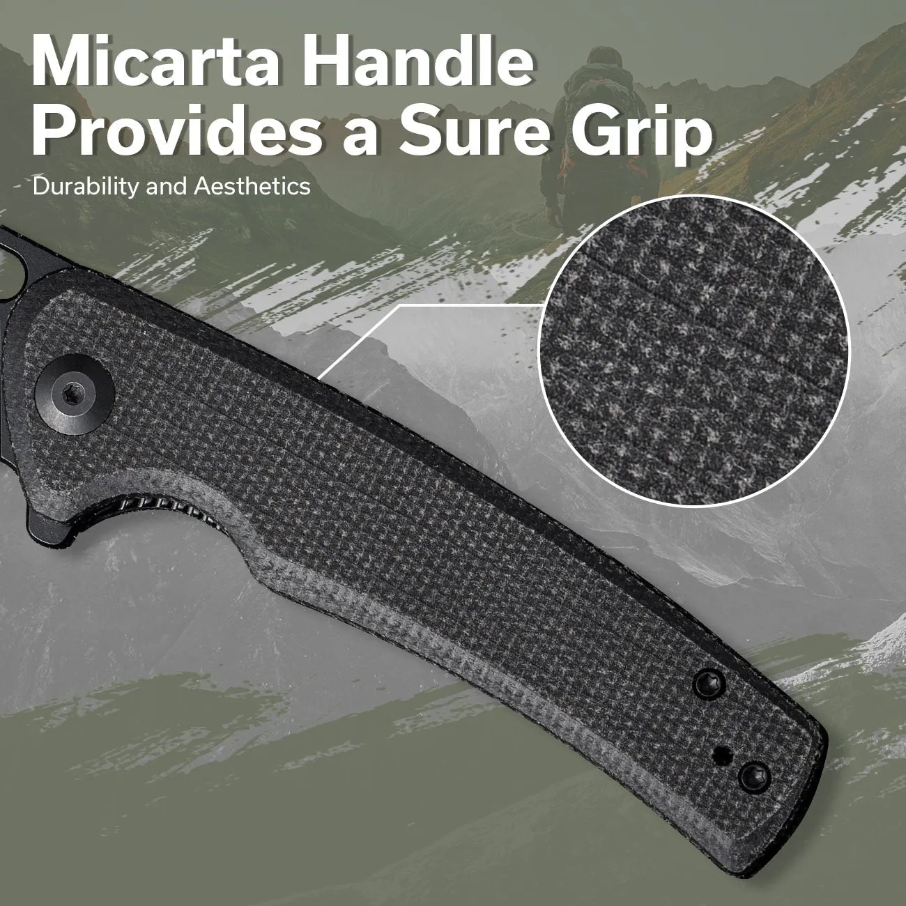 SENCUT Vesperon S20065-3 Taschenmesser Micarta 9Cr18MoV