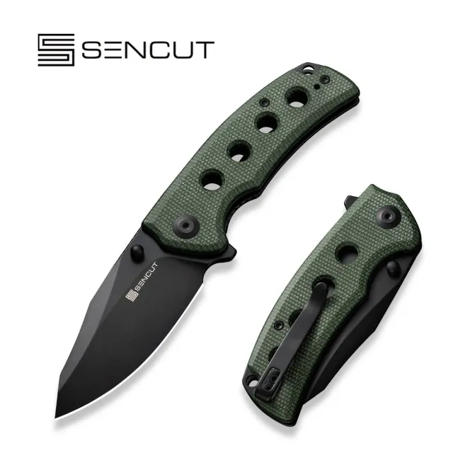 SENCUT Excalis S23068-3 Klappmesser Grün Micarta