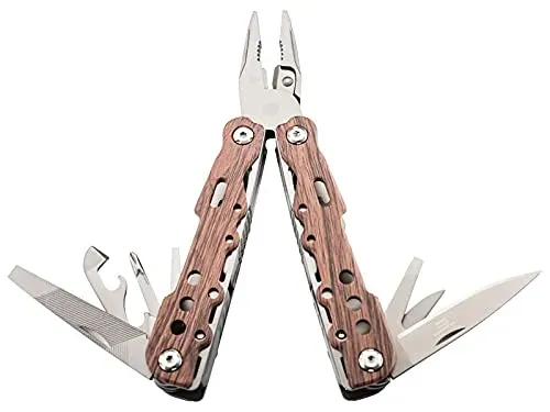 Herbertz Top Collection 106800 Multitool Holzoptik 12 Funktionen