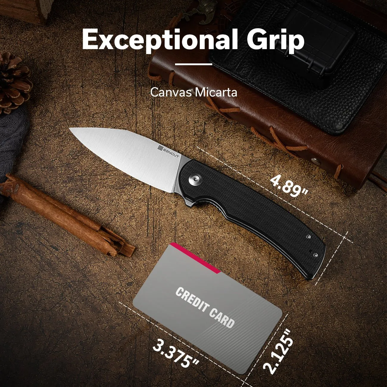 SENCUT Omniform S23064-2 Taschenmesser Schwarz Micarta