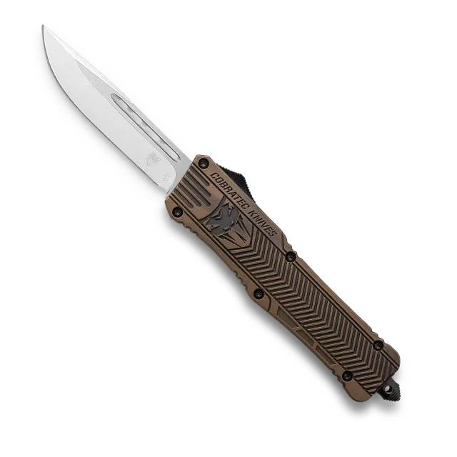 CobraTec Small CTK-1 OTF Messer Bronze Distressed D2