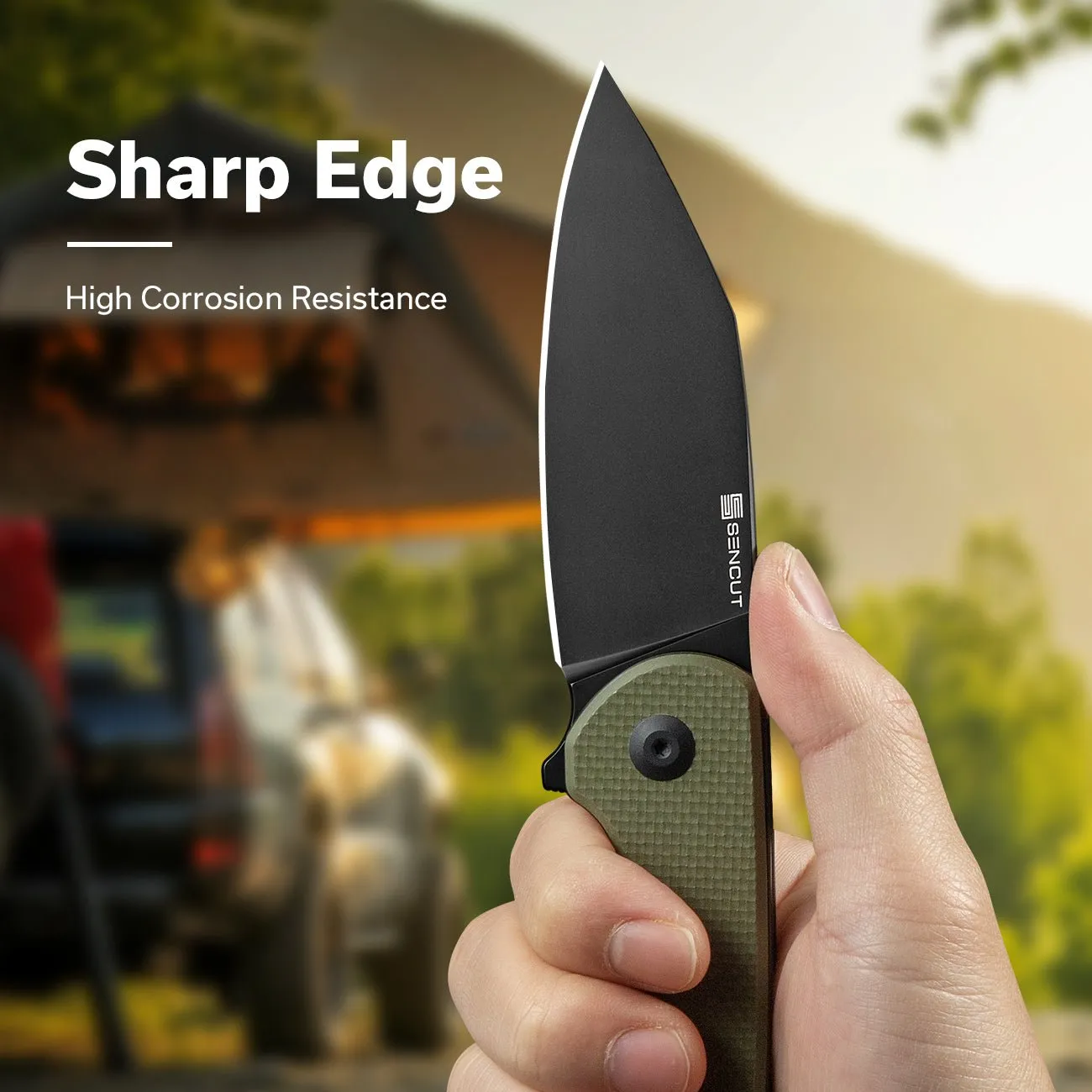 SENCUT Omniform S23064-1 Klappmesser G10 OD-Grün groß