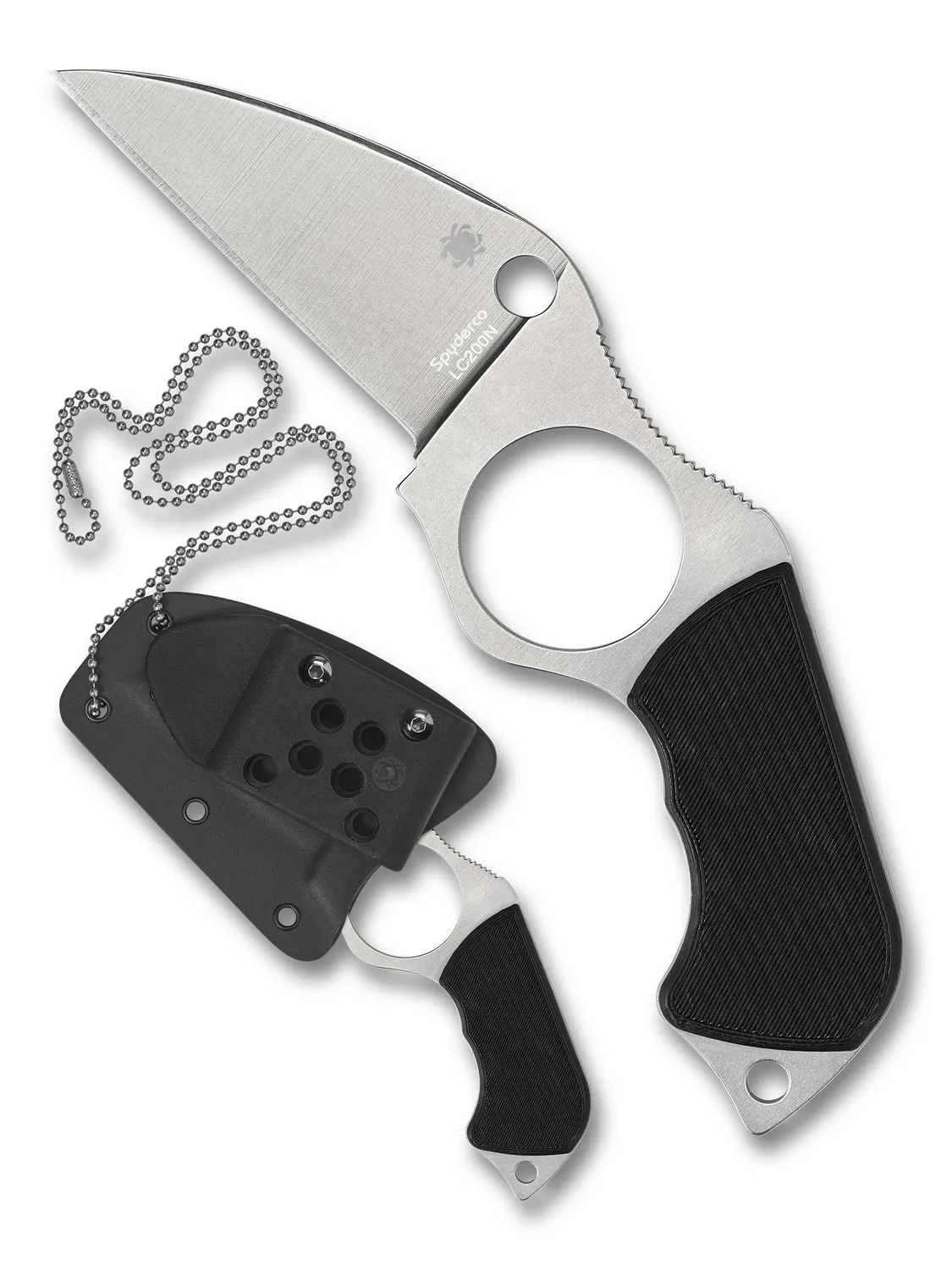 Spyderco Swick 5 LC200N Fixed-Blade mit Scheide Fingerring