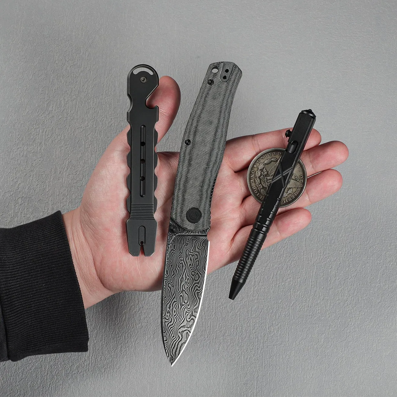 Civivi Sokoke C22007-DS1 Taschenmesser Damast Micarta