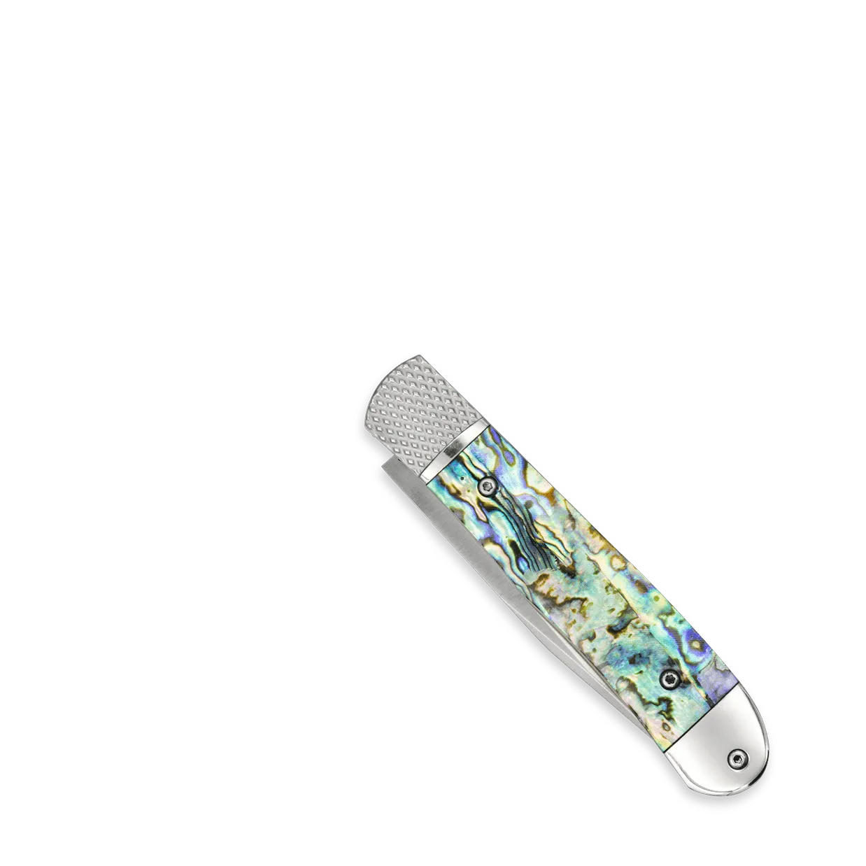 CobraTec Trapper Hidden Release Klappmesser 154CM Abalone