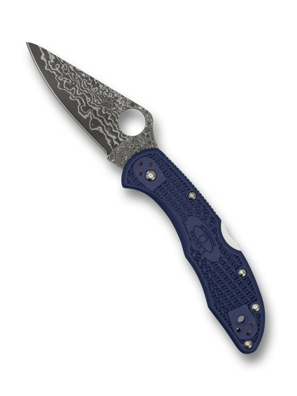Spyderco Delica 4 Taschenmesser Damast Navy Blue
