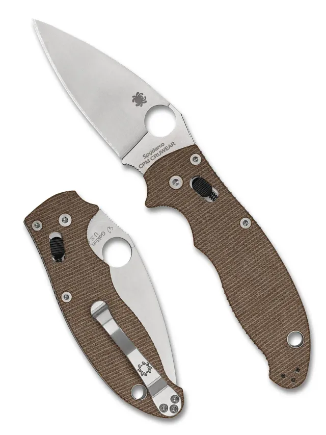 Spyderco Manix 2 Taschenmesser braun Micarta CRU-WEAR