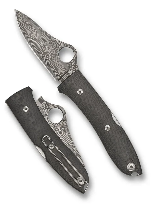 Spyderco SpyOpera Sprint Run Taschenmesser Damast