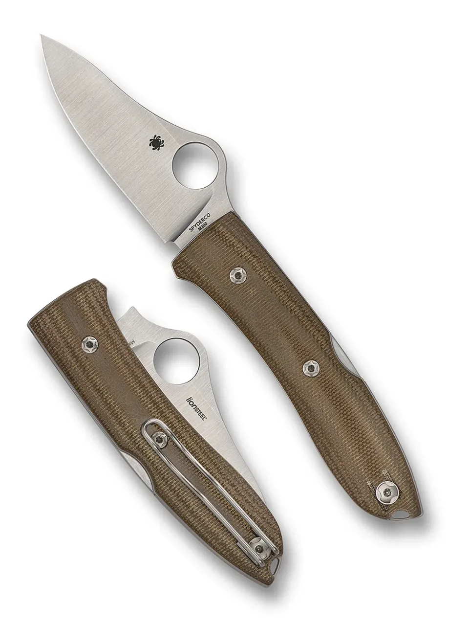 Spyderco SpyOpera M390 Taschenmesser Micarta braun Titan
