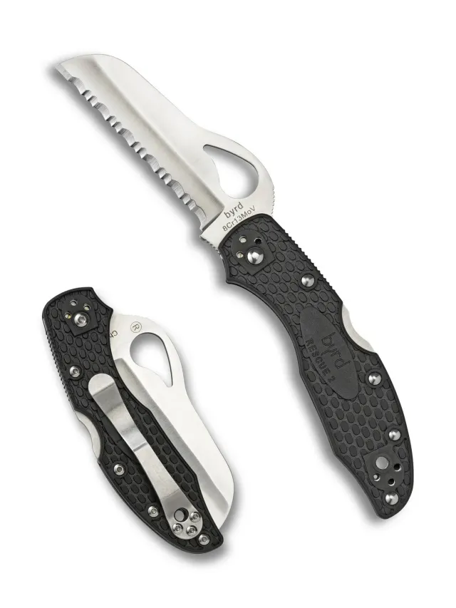 Byrd Meadowlark 2 Rescue Taschenmesser vollgezahnt Sheepsfoot