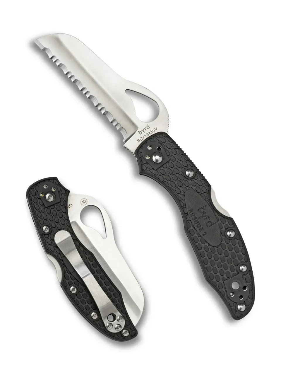Byrd Meadowlark 2 Rescue Taschenmesser vollgezahnt Sheepsfoot