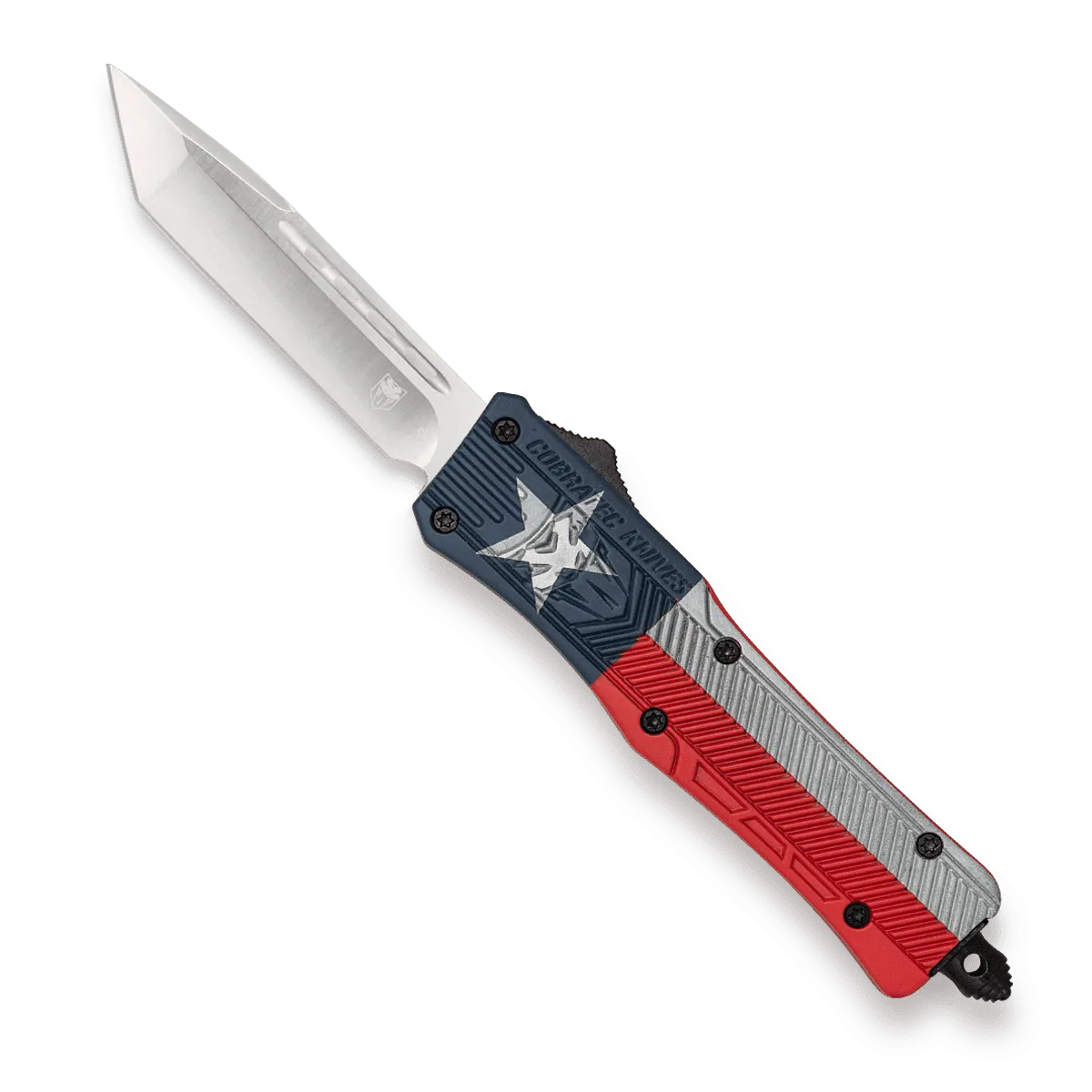 CobraTec CTK-1 Large OTF-Messer Texas Flag D2