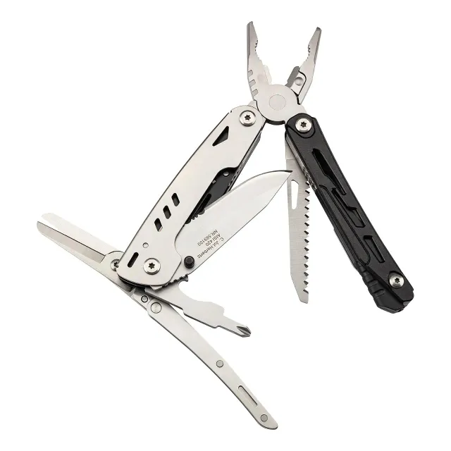Herbertz Top Collection 11 in 1 Multitool Silber Schwarz Schere