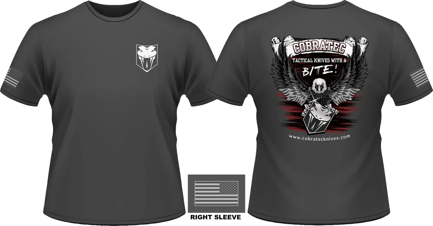 CobraTec Eagle T-Shirt schwarz Baumwolle