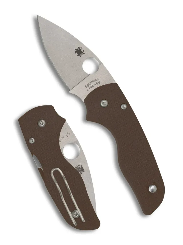 Spyderco Lil Native 15V Taschenmesser Braun Sprint Run