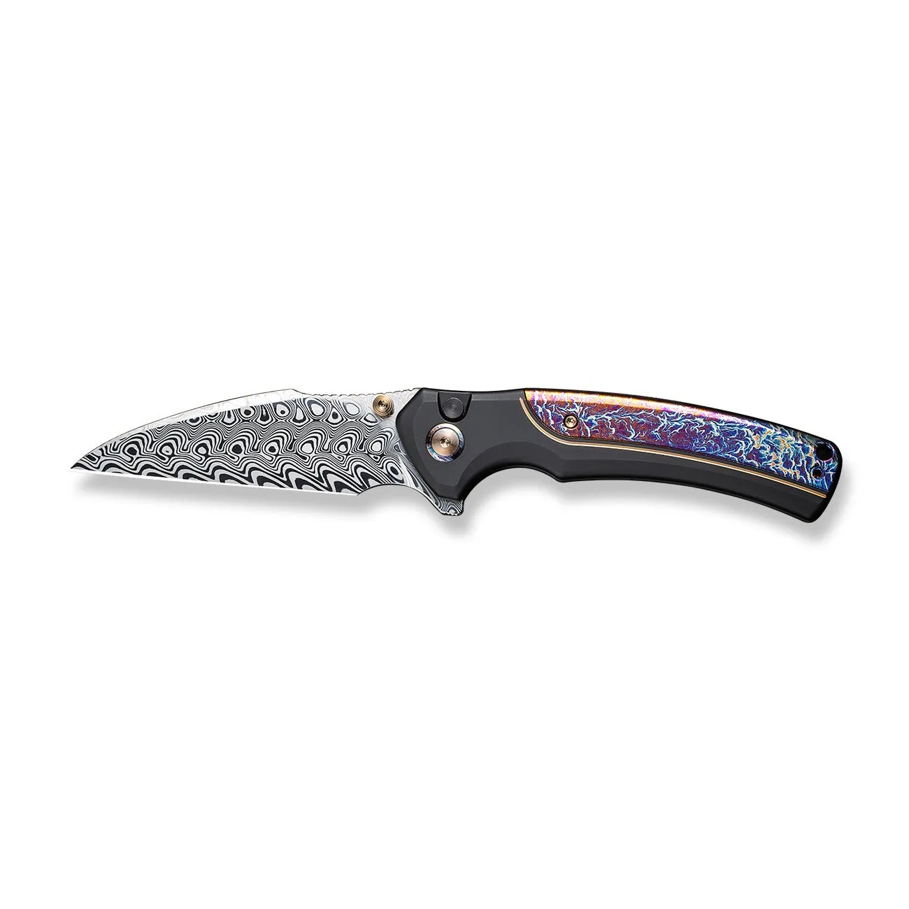 WeKnife Ziffius WE22024D-DS1 Klappmesser Damast schwarz-gold