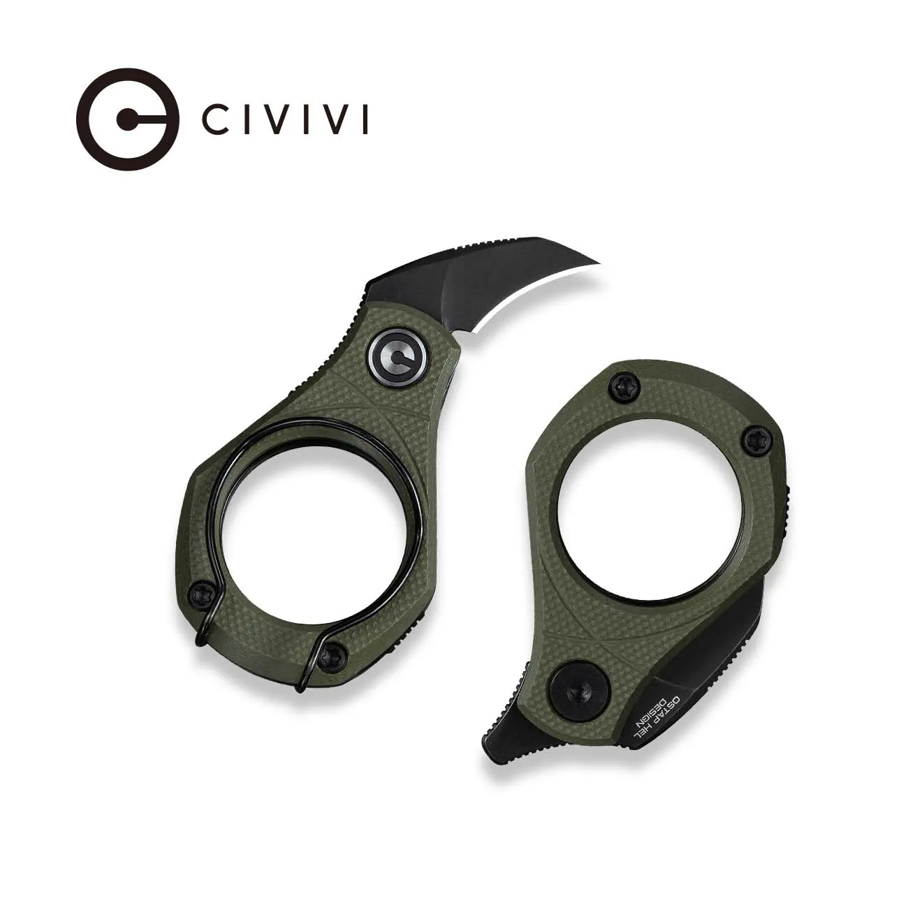 Civivi Pyrus C23038-4 Taschenmesser OD Green 14C28N