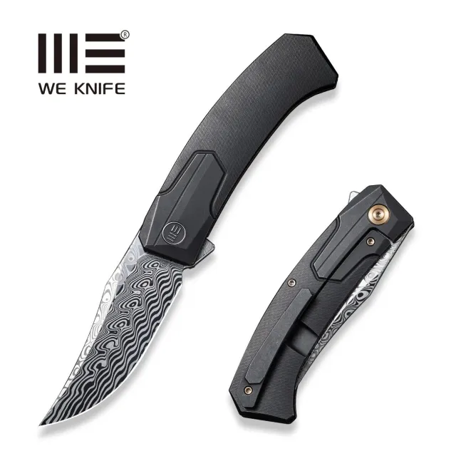 WE Shuddan WE21015-DS1 Klappmesser Damasteel Titan
