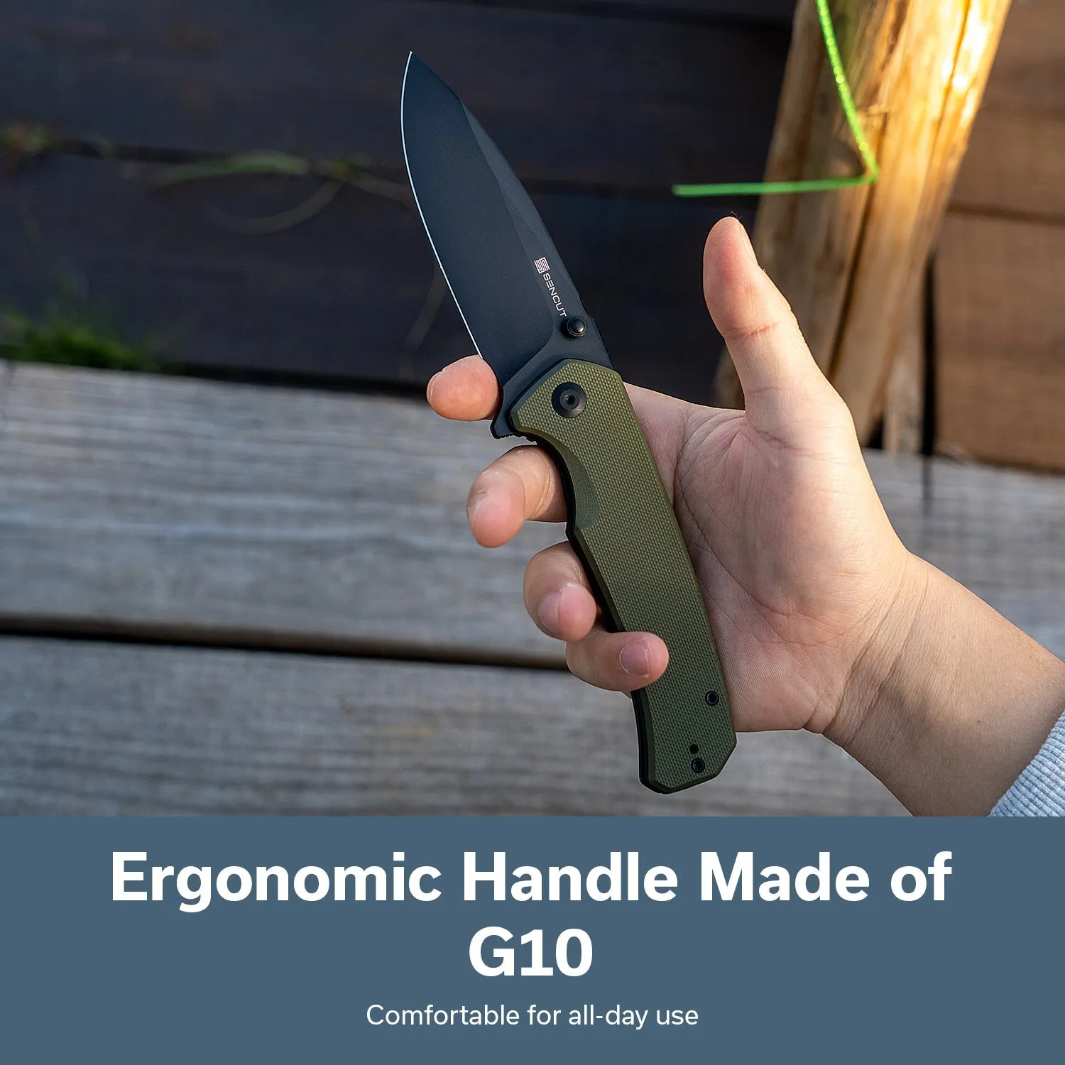 SENCUT Skarnax S24025-2 Taschenmesser OD Green G10