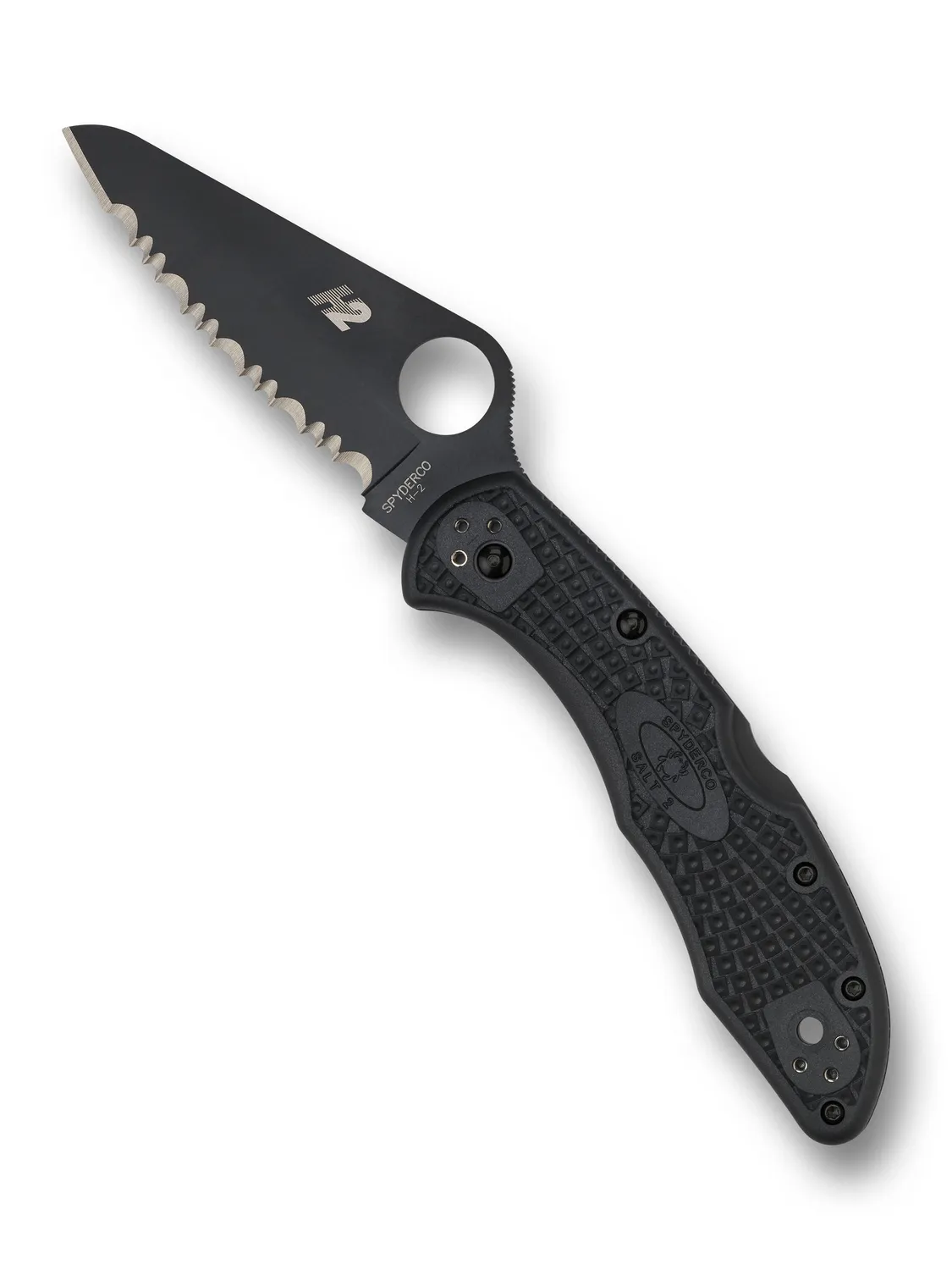 Spyderco Salt 2 Taschenmesser H-2 schwarz glatt