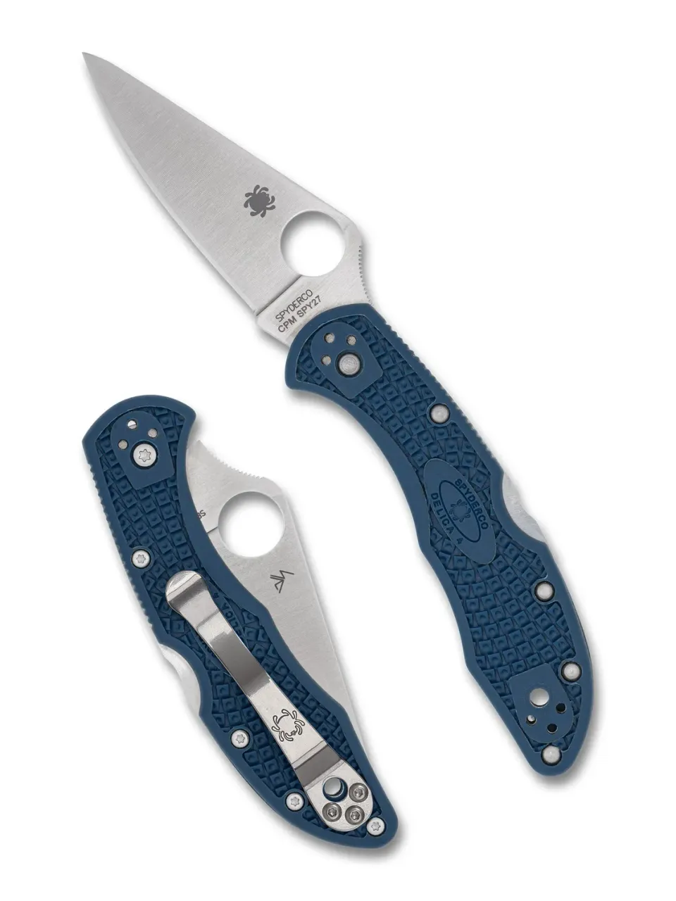 Spyderco Delica 4 CPM SPY27 Klappmesser blau PlainEdge