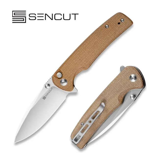 SENCUT Sachse S21007-3 Taschenmesser Braun Button Lock