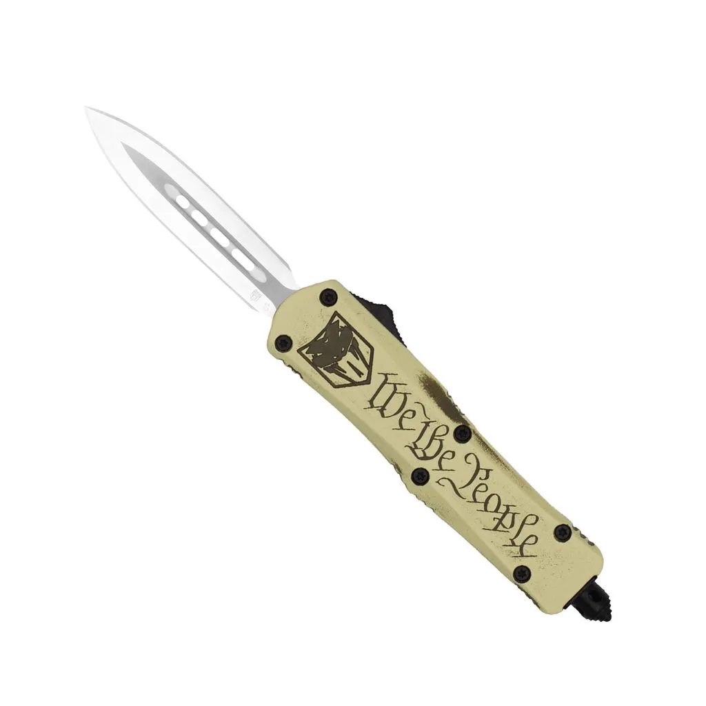 CobraTec FS-3 Small We the People OTF-Messer D2 Cerakote