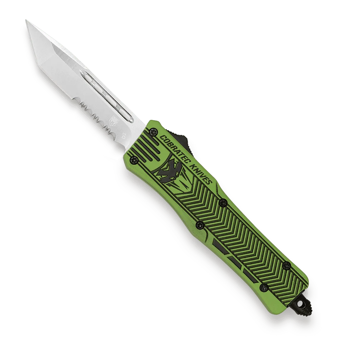 CobraTec Medium CTK-1 OTF Messer Zombie Green D2