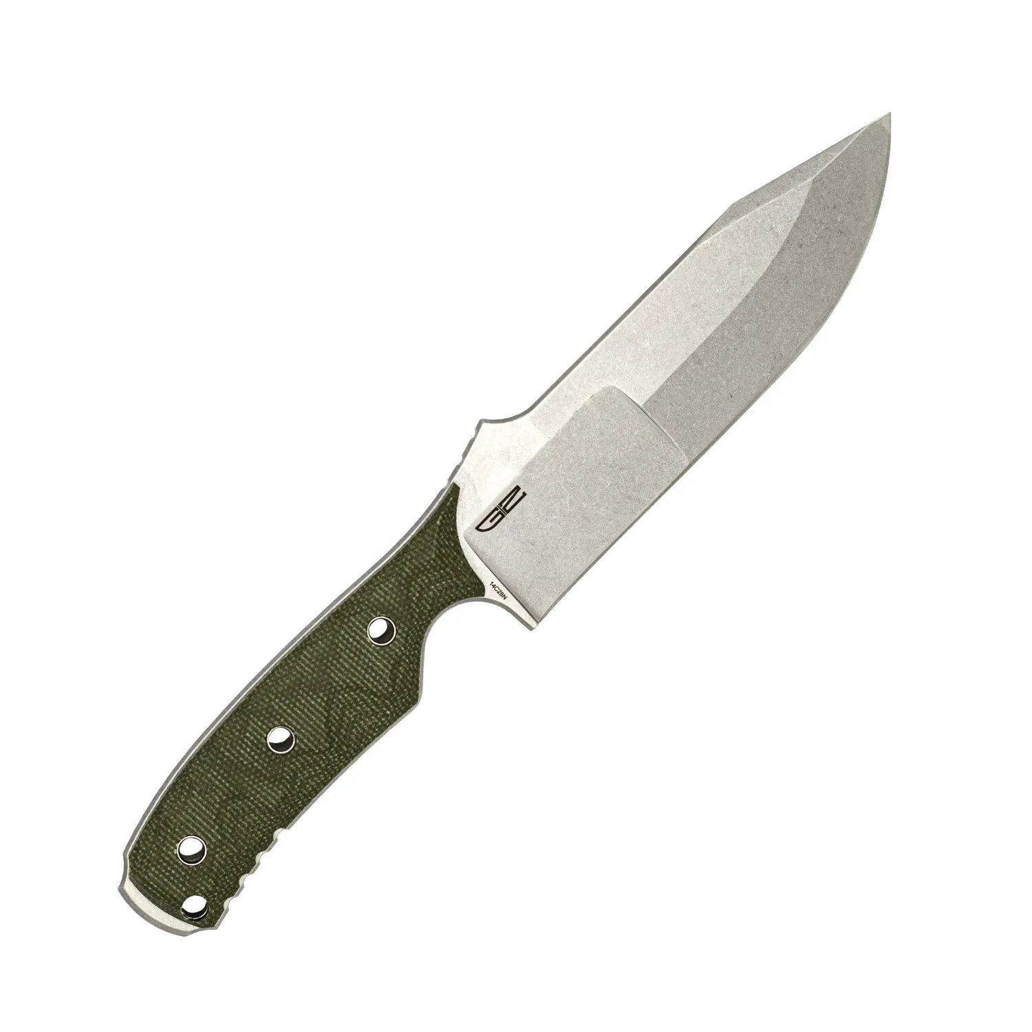 CobraTec Recondo Fixed Micarta OD Green 14C28N