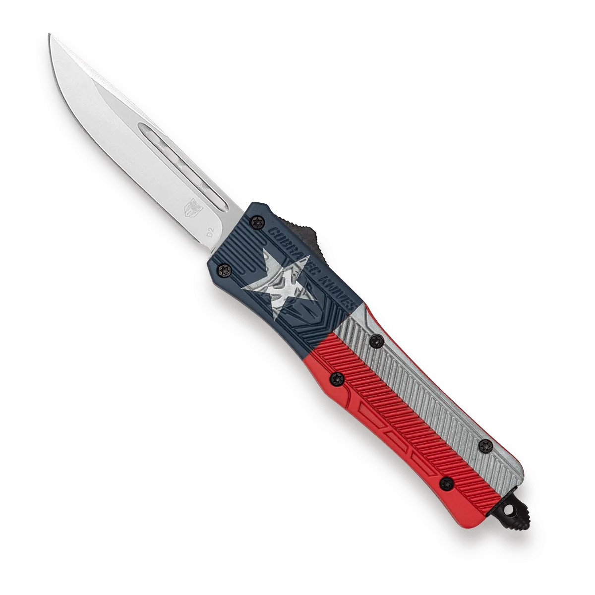 CobraTec Small CTK-1 Texas Flag OTF-Messer D2 Cerakote