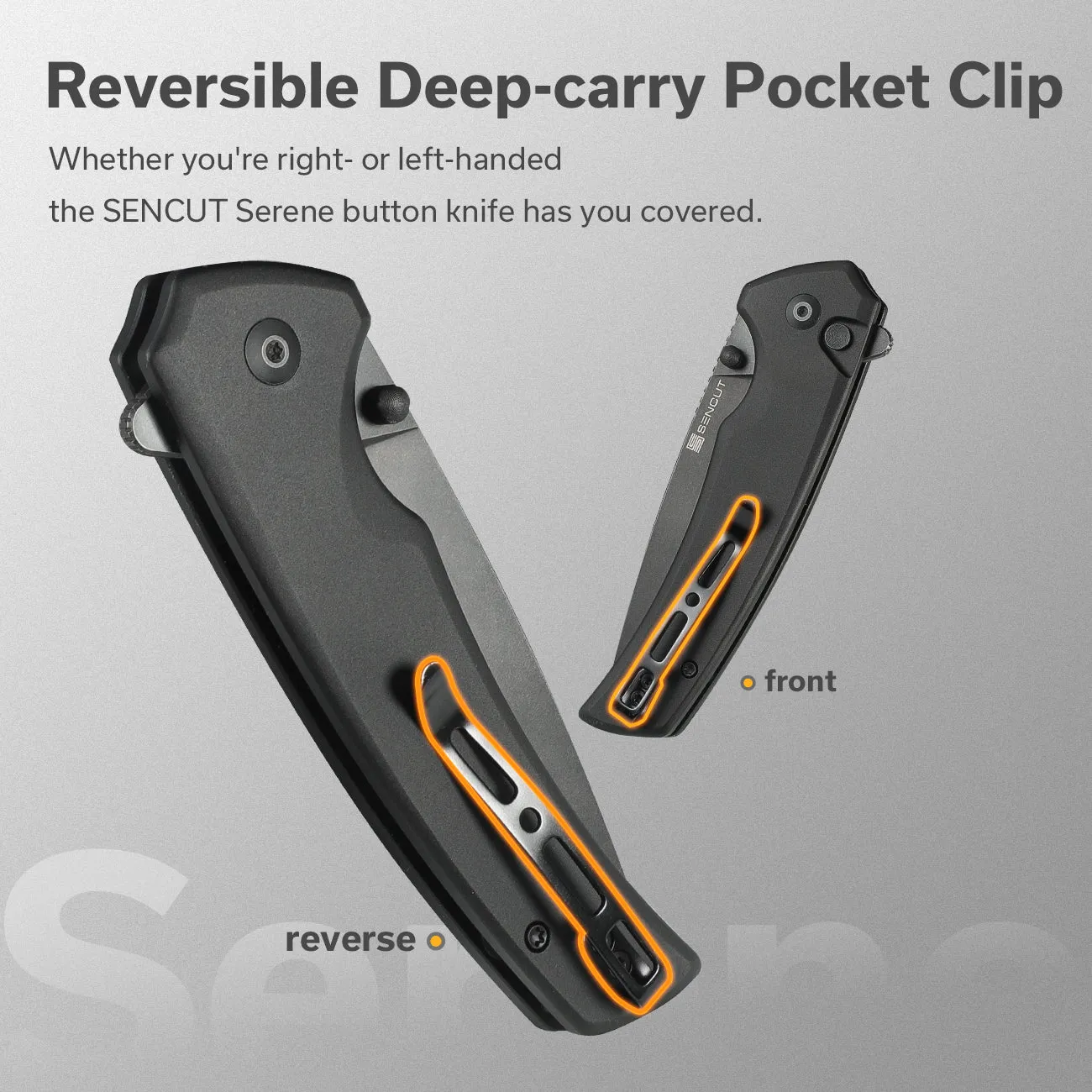 SENCUT Serene S21022B-1 Klappmesser Schwarz Alu D2
