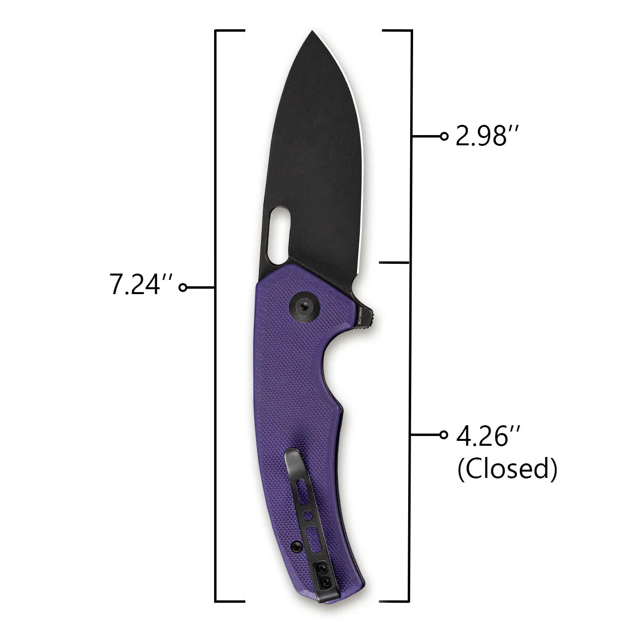 SENCUT Acumen SA06D Klappmesser Lila G10 9Cr18MoV