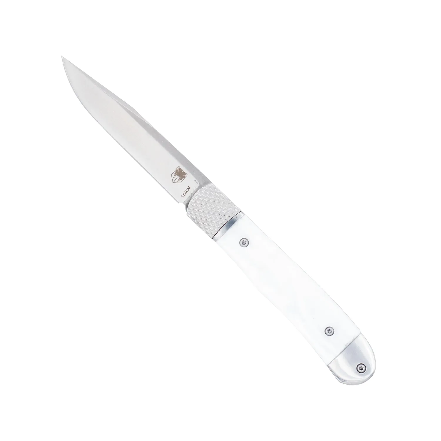 CobraTec Trapper Klappmesser White Abalone 154CM