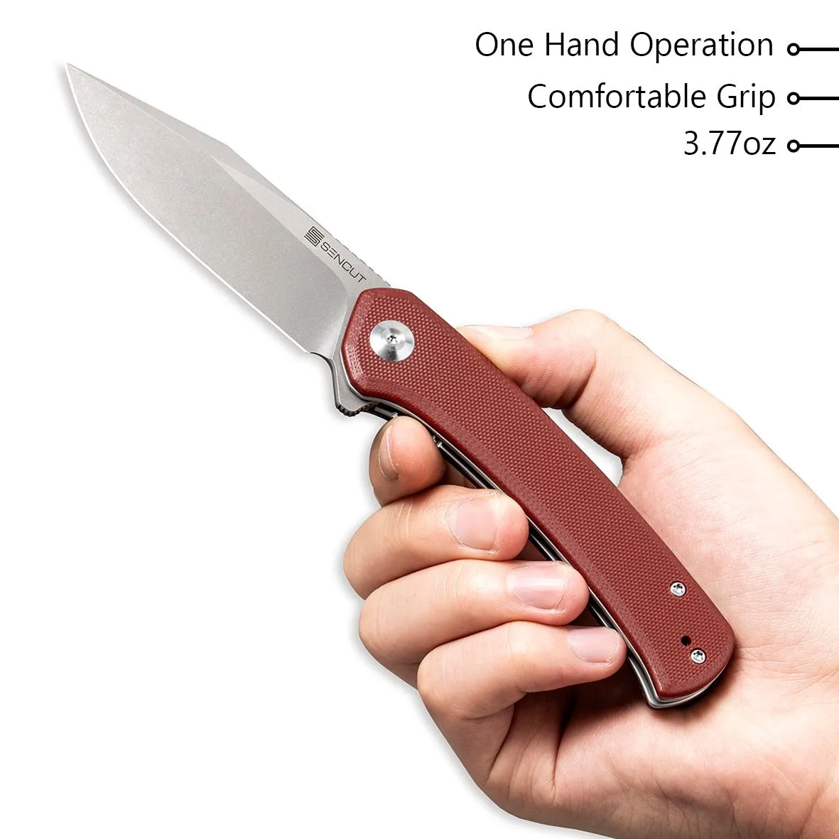 SENCUT Snap SA05A Klappmesser 9Cr18MoV burgundy