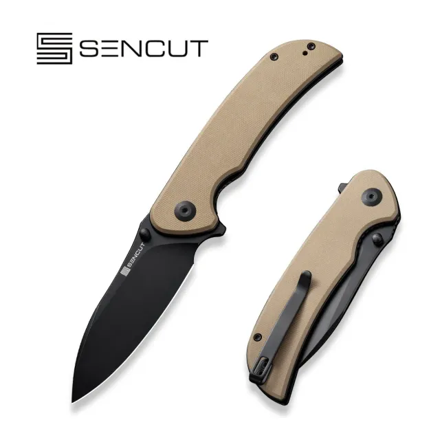 SENCUT Borzam S23077-2 Taschenmesser Tan 9Cr18MoV