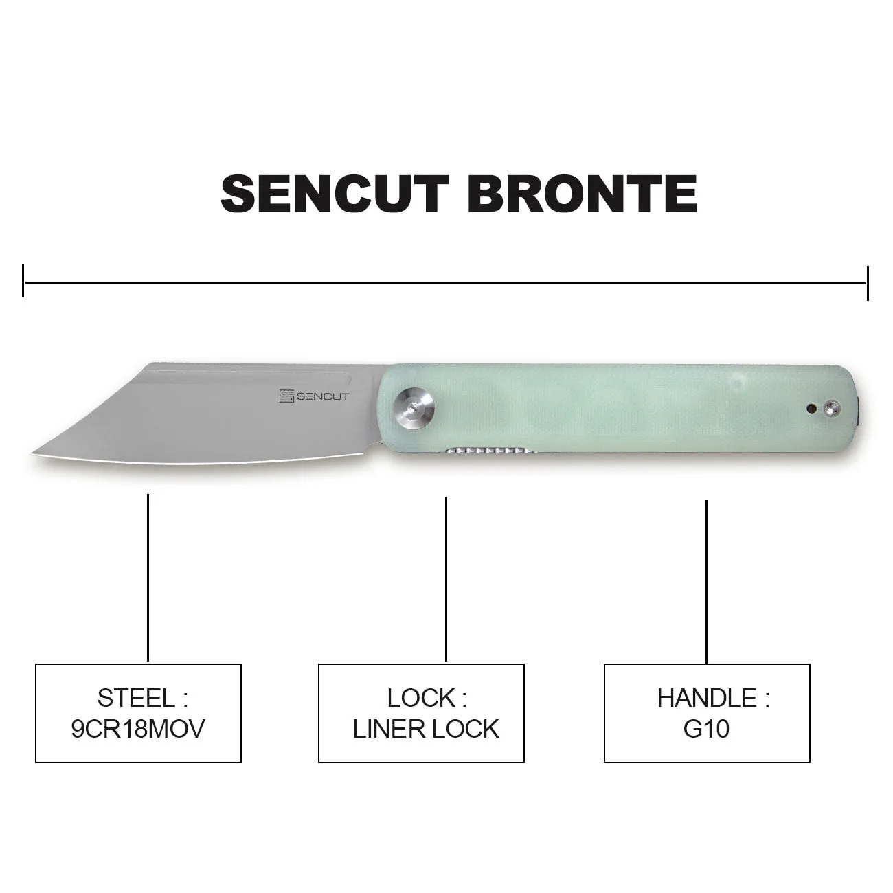 SENCUT Bronte SA08C Taschenmesser Natural Reverse Tanto