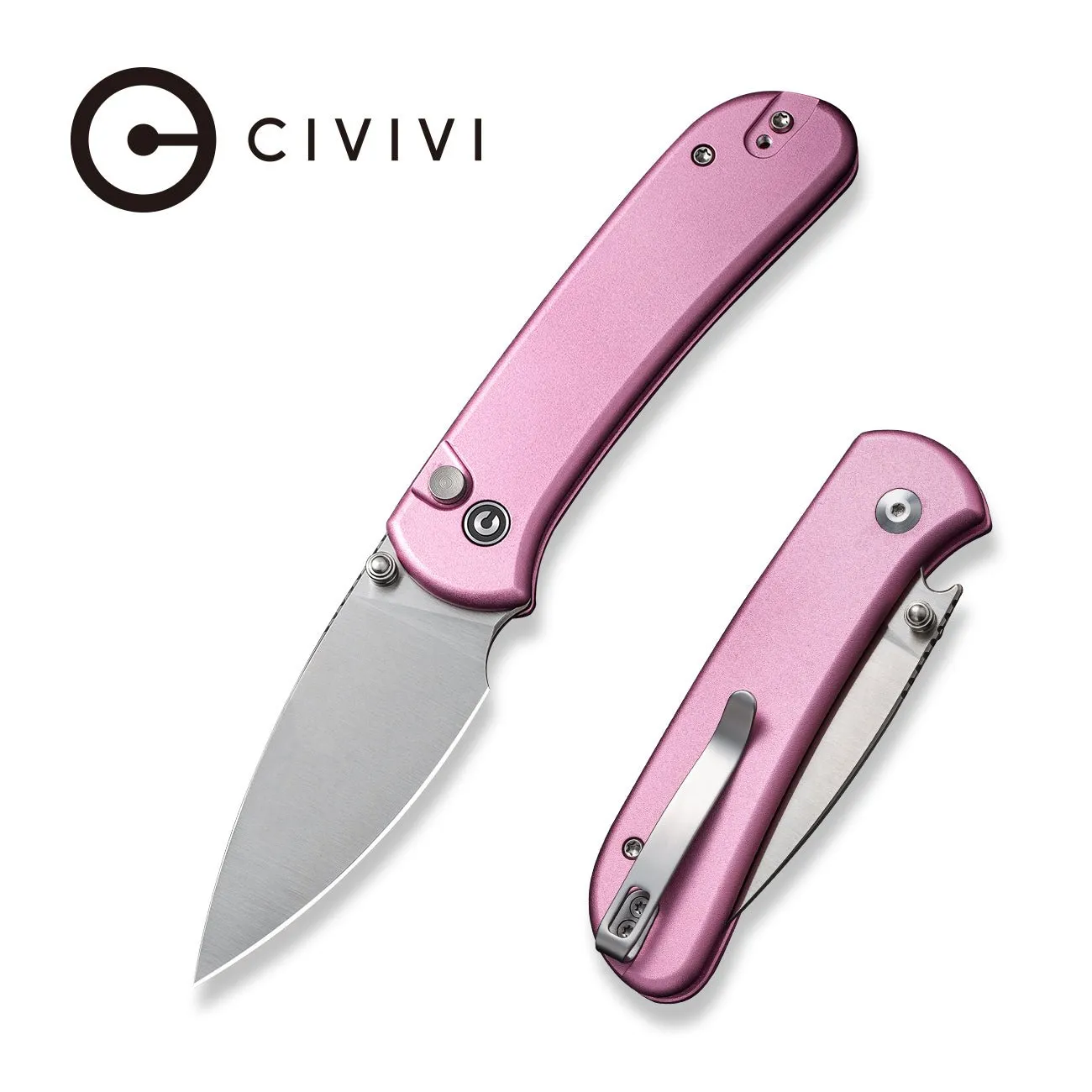 Civivi Qubit C22030E-5 Taschenmesser Alu Pink