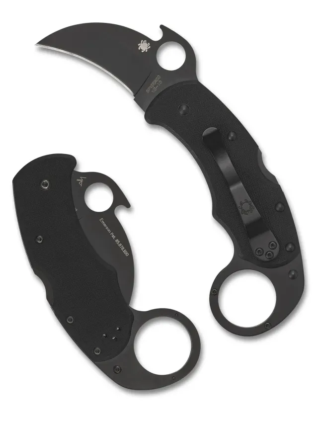 Spyderco KaraHawk Taschenmesser schwarz VG-10 Karambit
