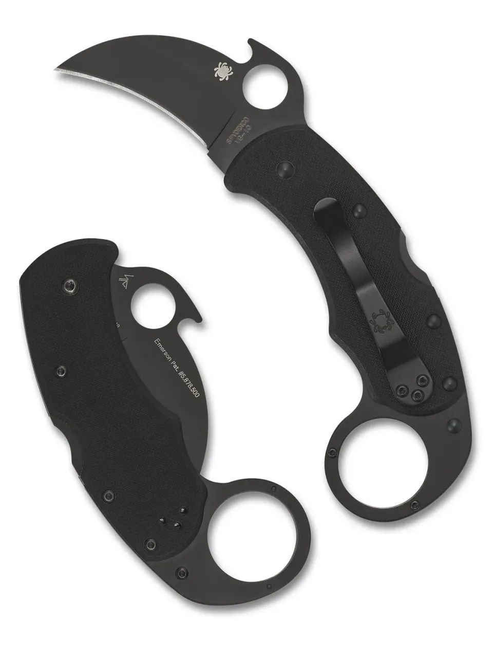Spyderco KaraHawk Taschenmesser schwarz VG-10 Karambit