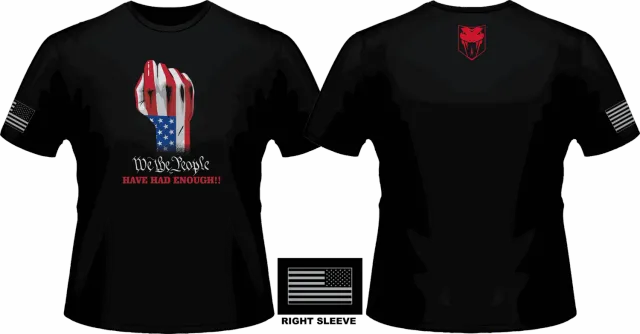 CobraTec We The People T-Shirt schwarz Baumwolle