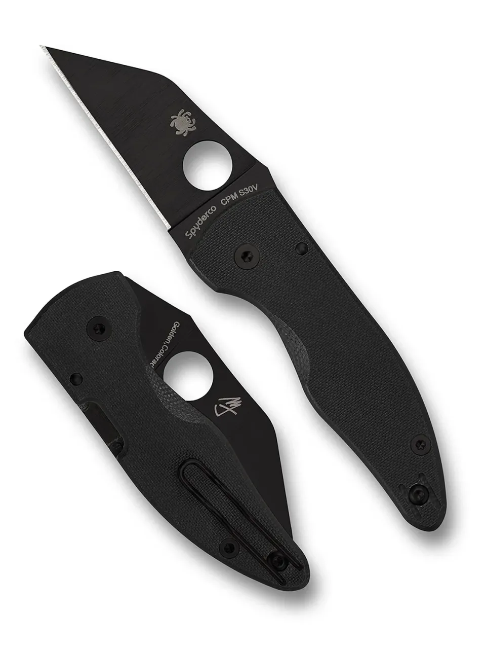 Spyderco MicroJimbo Taschenmesser S30V DLC Schwarz
