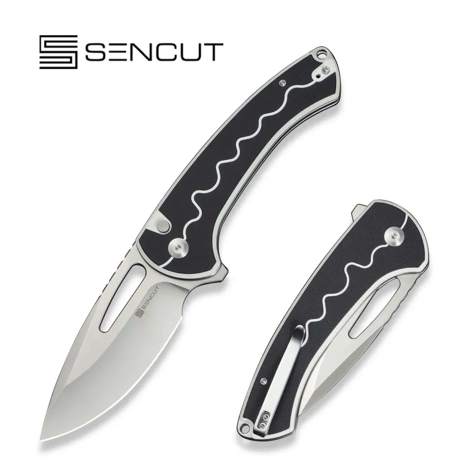 SENCUT Squiggy S24082A-1 Klappmesser G10 Button Lock