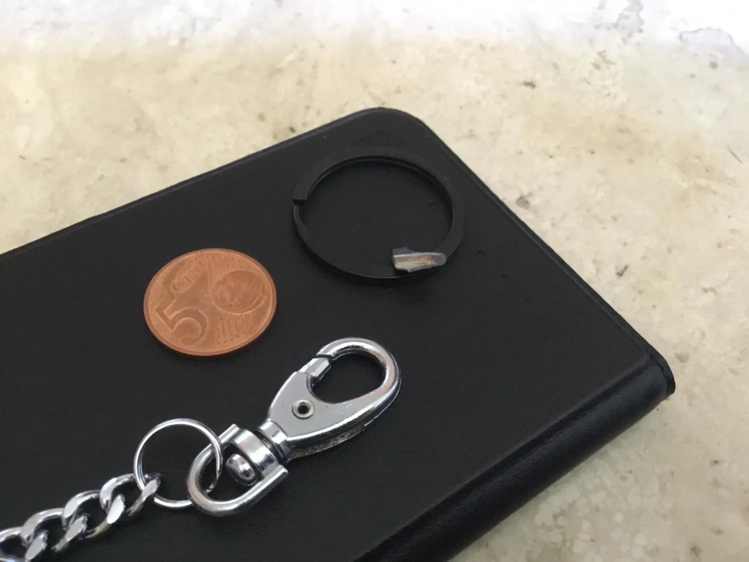 Herbertz Gliederkette Karabiner Schlüsselring 43 cm