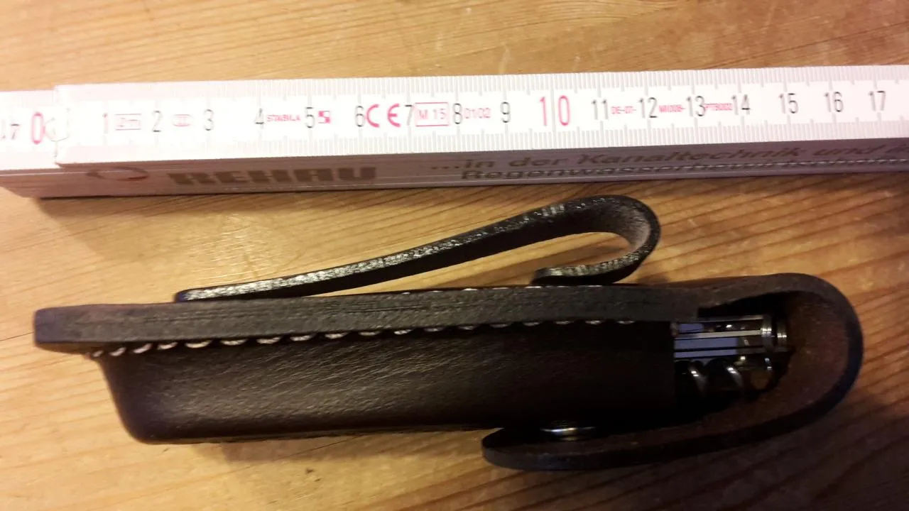 Herbertz Lederetui 2652130 braun geprägt für 13 cm Hefte