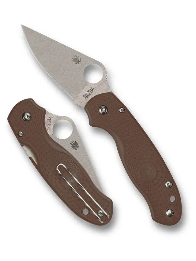 Spyderco Para 3 Lightweight Taschenmesser braun 15V